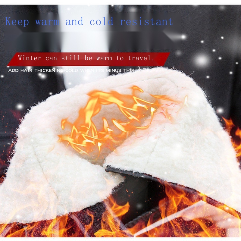 รองเท้าบูทหิมะ ผ้าฝ้าย และผ้ากํามะหยี่ แบบหนา กันน้ํา ให้ความอบอุ่น เหมาะกับใส่กลางแจ้ง แฟชั่นฤดูหนาว สําหรับผู้ชาย และผู้หญิง - รูปที่ 6