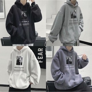 Smart❣️พร้อมส่ง❣️เสื้อฮู้ดเกาหลีสุดฮิต เสื้อกันหนาวผู้ชาย โอเวอร์ไซส์ เนึ้อผ้านุ่มมกกก Q1