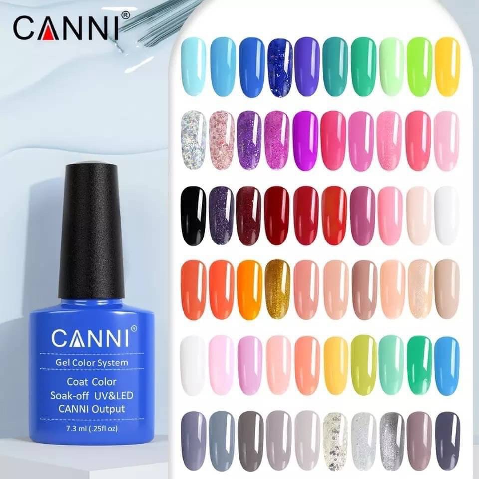 สีเจล Canni แคนนิ ลดราคา สีพื้นสีกลิตเตอร์ เบอร์ 57-100 (โรงงานเลิกผลิต7.3ml)