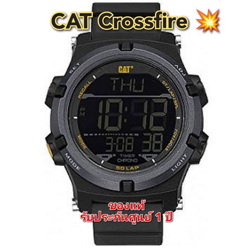นาฬิกา​ข้อมือ​ CAT​ นาฬิกา​ นาฬิกา​ผู้ชาย​ Caterpillar​ รุ่น Crossfire สายยาง กันน้ำ