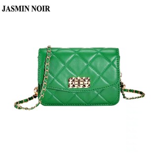 Jasmin NOIR กระเป๋าสะพายไหล่ แต่งสายโซ่ ลายสก๊อต แฟชั่นสําหรับสตรี