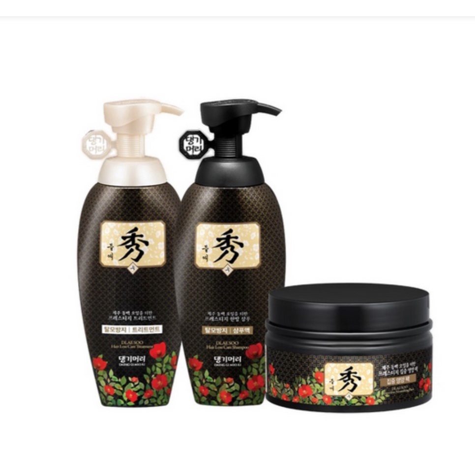[พร้อมส่ง] Daeng Gi Meo Ri DLAE SOO Hair Loss Care Shampoo and Treatment แชมพูเกาหลี แทงกิโมริ ดาแลซู แดงกิโมริ