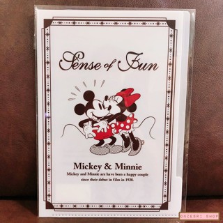 แฟ้ม A4 Vintage Mickey &amp; Minnie แยกใส่เอกสารได้ 5 ช่อง