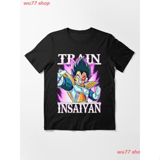 2022 Train Insaiyan Scouter Vegeta Essential T-Shirt เสื้อยืดพิมพ์ลายการ์ตูนมังงะ ดผ้าเด้ง คอกลม cotton ความนิยม sale Un