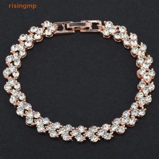 [risingmp] สร้อยข้อมือคริสตัล ลดน้ําหนัก สร้อยข้อมือโซ่ ทอง แม่เหล็ก เครื่องประดับ สําหรับผู้หญิง