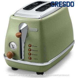 Delonghi Icona มะกอกเขียว สไตล์วินเทจ 2 ช่อง CTOV2003.Gr