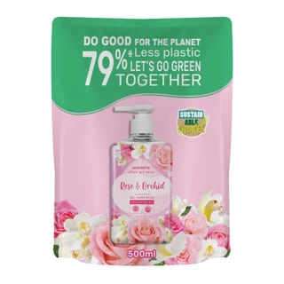 Watsons วัตสัน เลิฟ มาย สกิน โรส แอนด์ ออร์คิด เซ็นทิด เจล แฮนด์ วอช 500มล.(รีฟิล)