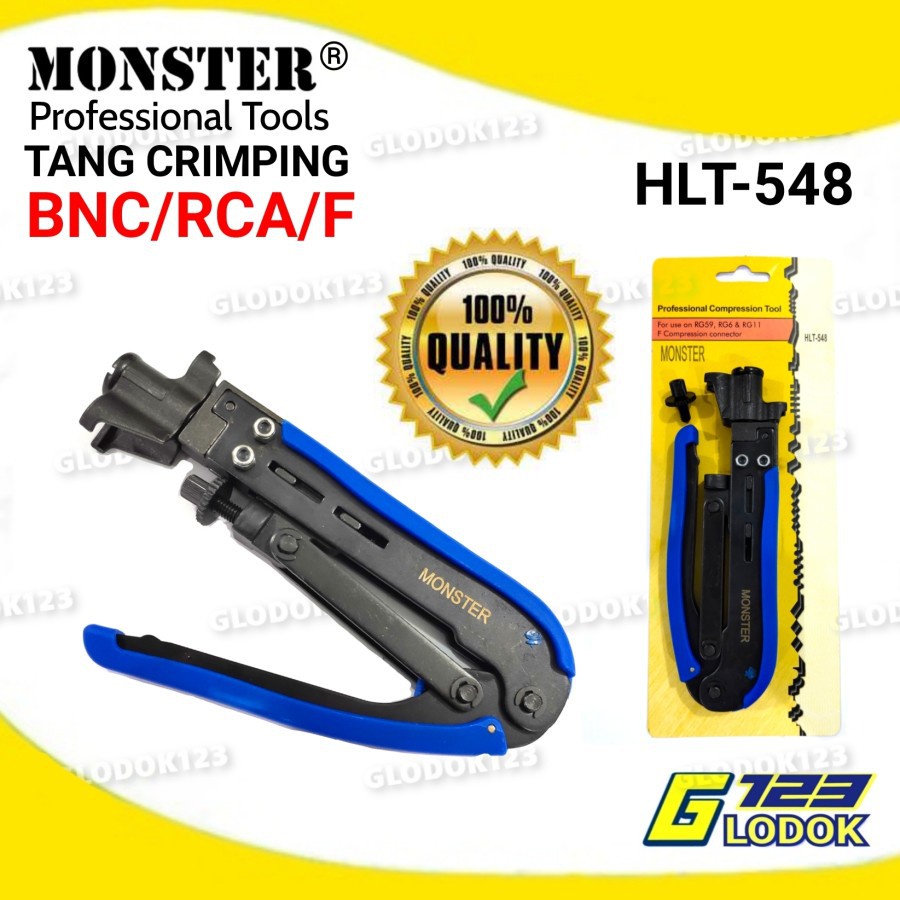 คีมย้ําคีมอัด BNC, F, RG59, RG6, RG11 TYPE HLT548