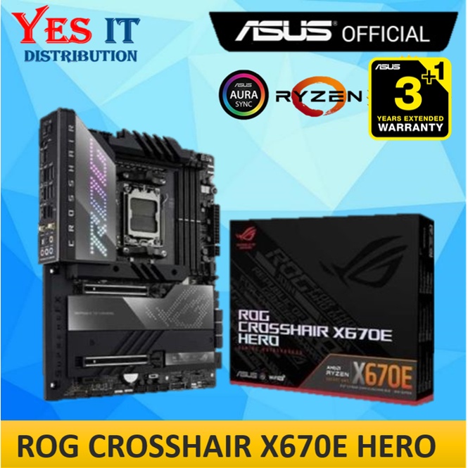 เมนบอร์ด Asus ROG CROSSHAIR X670E HERO DDR5 AMD ATX