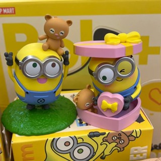 【ของแท้】POPMART ฟิกเกอร์ Minions Bob &amp; Tim Better Together Series กล่องสุ่ม เครื่องประดับ ของขวัญ