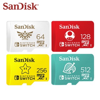 Sandisk การ์ดหน่วยความจํา 64GB 512GB 128GB MicroSD สําหรับ Nintendo Switch