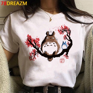 เสื้อยืดสีขาวเสื้อยืด พิมพ์ลายกราฟฟิค Totoro Studio Ghibli สีขาว แฟชั่นฤดูร้อน สไตล์สตรีท สําหรับผู้ชายS-4XL