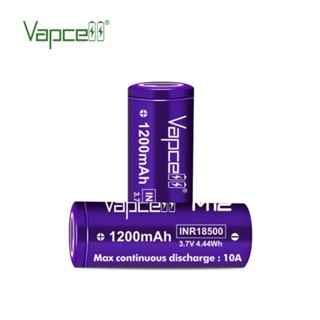 ถ่านชาร์จVapcell M12 INR18500 1200mAh 10A ของแท้เช็คโค๊ตได้