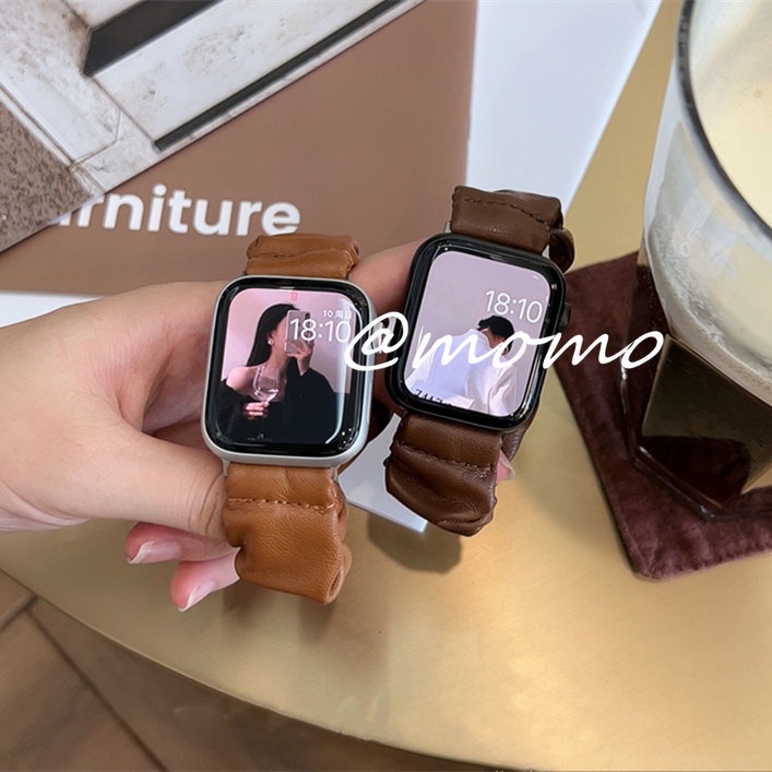 สายนาฬิกาข้อมือ แบบยืดหยุ่น หรูหรา สําหรับ Apple Watch Ultra Series 8 7 6 5 4 3 2 1