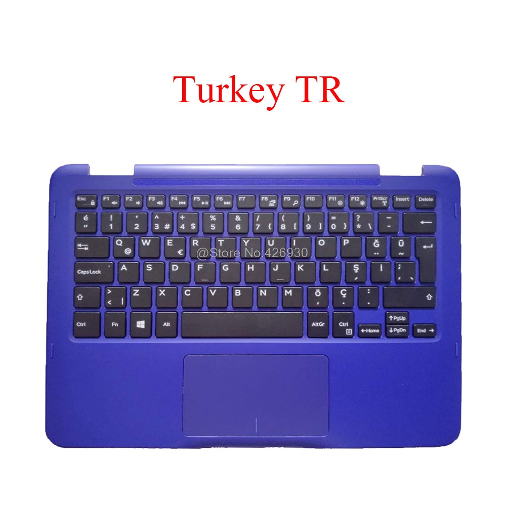 Laptop Palmrest TR keyboard For DELL For Inspiron 11 3168 3169 P25T 0PXMWY PXMWY 0R52NT R52NT 460.06