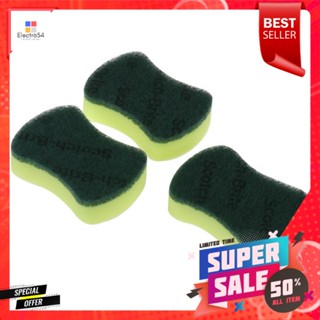 ฟองน้ำพร้อมใยขัด SCOTH-BRITE ANTIBACTERIAL 10x5นิ้ว 2แถม1 สีเขียวSCOURER SPONGE SCOTH-BRITE ANTIBACTERIAL 10x5" 3 PCS GR