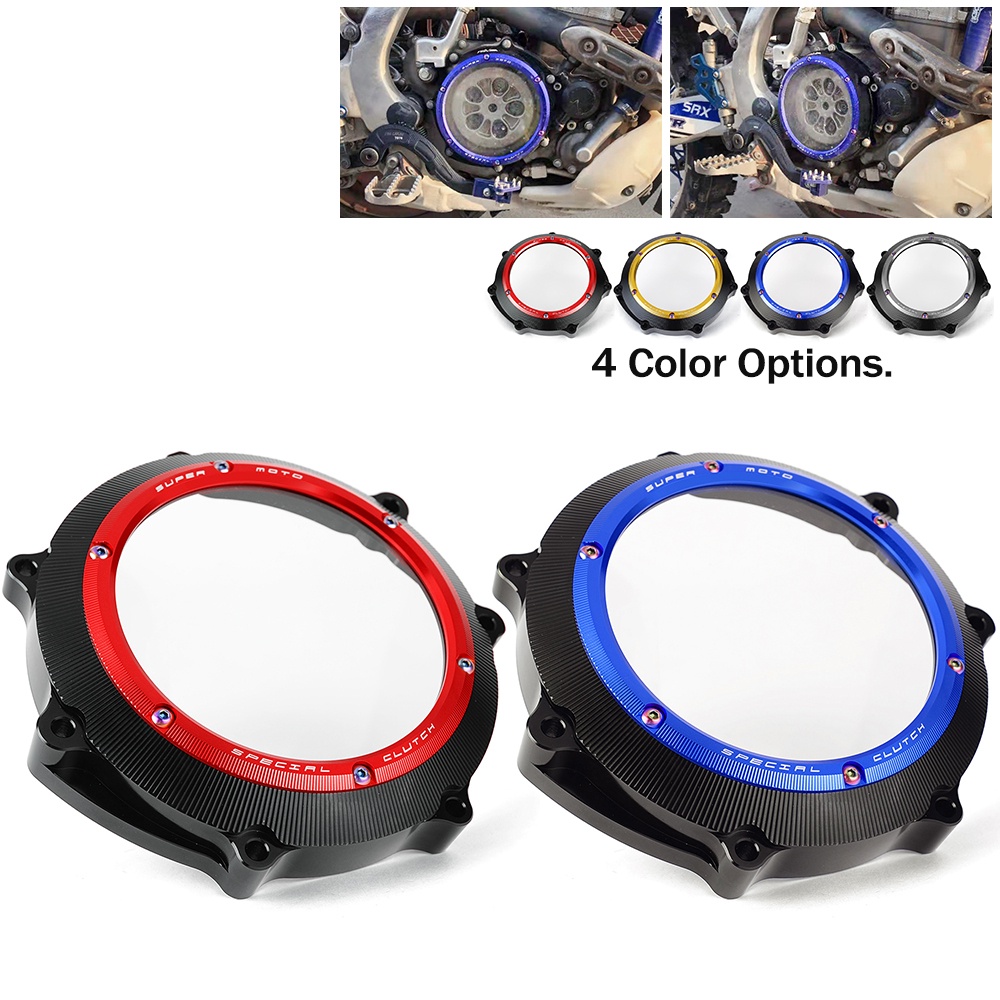 Engine Clear Clutch Cover Protector Case Guards For Yamaha YZ450F 2003-2009 WR450F 2003-2015 YZ WR 4