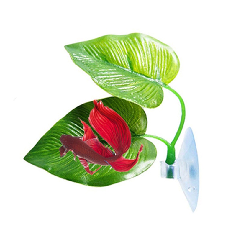 Cons Betta Hammock พลาสติก Betta Leaf Pad สําหรับเล่นปลาซ่อนสําหรับถังตกแต่ง