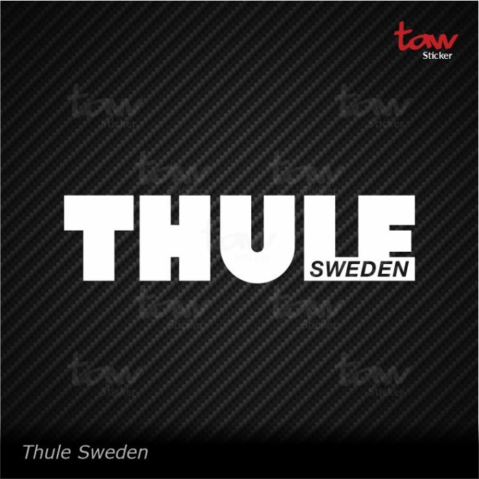 Thule Sweden Cutting Sticker สติ๊กเกอร์แล็ปท็อปกระจกรถยนต์ B - สีดํา
