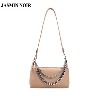 Jasmin NOIR กระเป๋าสะพายไหล่ สะพายข้าง หนัง PU สายโซ่ สําหรับผู้หญิง