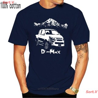 Sort.V โลโก้ เสื้อยืดเสื้อพิมพ์ลาย D Max Isuzu 4wd เสื้อยืดลําลองแฟชั่นผู้ชาย เสื้อยืดพิมพ์ลาย เสื้อยืดโลโก้รถ