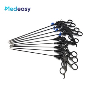 ∋❁Reusable Laparoscopic เครื่องมือผ่าตัด Medical Laparoscopy ศัลยกรรม Forceps Graspers กรรไกร 3 ​​มม./5 มม. พร้อมปลดล็อก