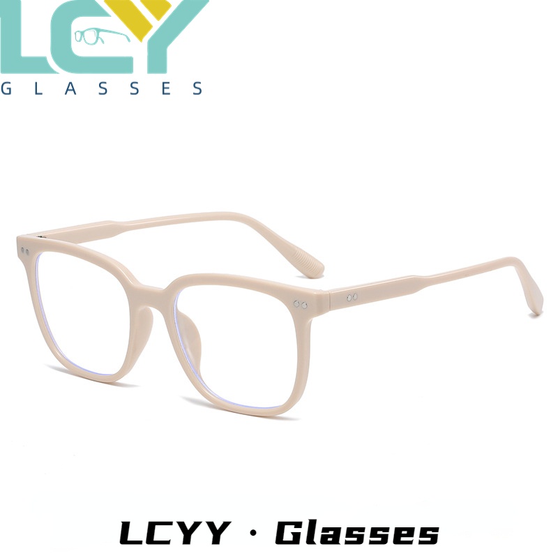 Lcyy ใหม่ แว่นตาสายตาสั้น TR90 กรอบสีดํา ป้องกันแสงสีฟ้า สไตล์เกาหลี สําหรับผู้ชาย และผู้หญิง 319