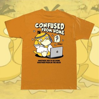 คอกลมสินค้ามาใหม่Yt3 เสื้อยืดลําลอง แขนสั้น พิมพ์ลายกราฟฟิค Pokemon - Psyduck ทรงหลวม พลัสไซซ์ แฟชั่นสําหรับผู้ชาย และผู