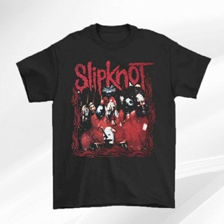 เสื้อยืดผู้หญิง เสื้อยืดชาย - เสื้อเชิ้ตวงวินเทจ Slipknot ร็อคเมทัล 1999 เสื้อยืดผู้ชายสีดํา Gildan