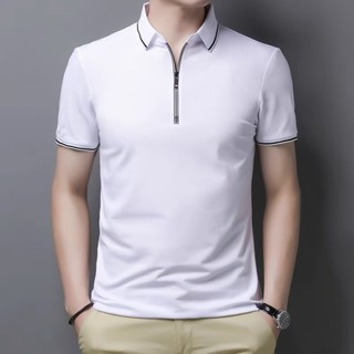 era-won เสื้อโปโล แขนสั้น ทรงสลิม Polo Shirt สี White