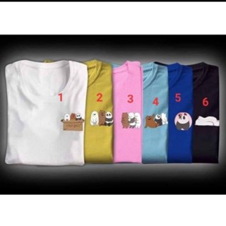 เสื้อคนอ้วน เสื้อโอเวอร์ไซ เสื้อยืดสีขาว - สามเราแบกเปลือย Highquality พิมพ์ Unisex Tshirts COD Tee