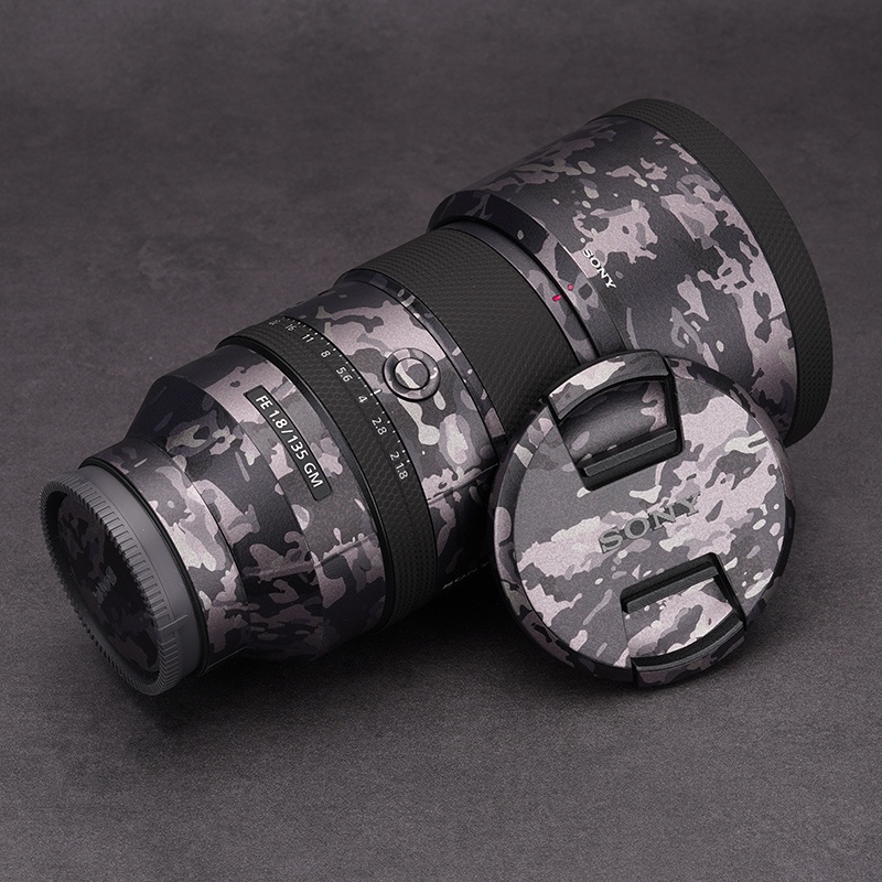สติกเกอร์ฟิล์มคาร์บอนไฟเบอร์ ลายพราง ป้องกันเลนส์กล้อง 3M สําหรับ Sony FE135  F1.8GM