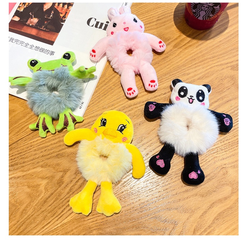 ใหม่ ยางมัดผมหางม้า ยืดหยุ่น ลายการ์ตูนสัตว์น่ารัก สไตล์เกาหลี สําหรับผู้หญิง - รูปที่ 3