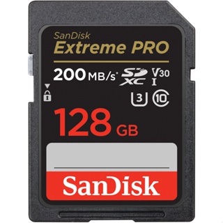 SanDisk Extreme Pro SDXC, SDXXD 128GB, V30, U3, C10, UHS-I, 200MB/s R, 90MB/s W, 4x6, Lifetime Limited ME6-000975 การ์ดความจำ