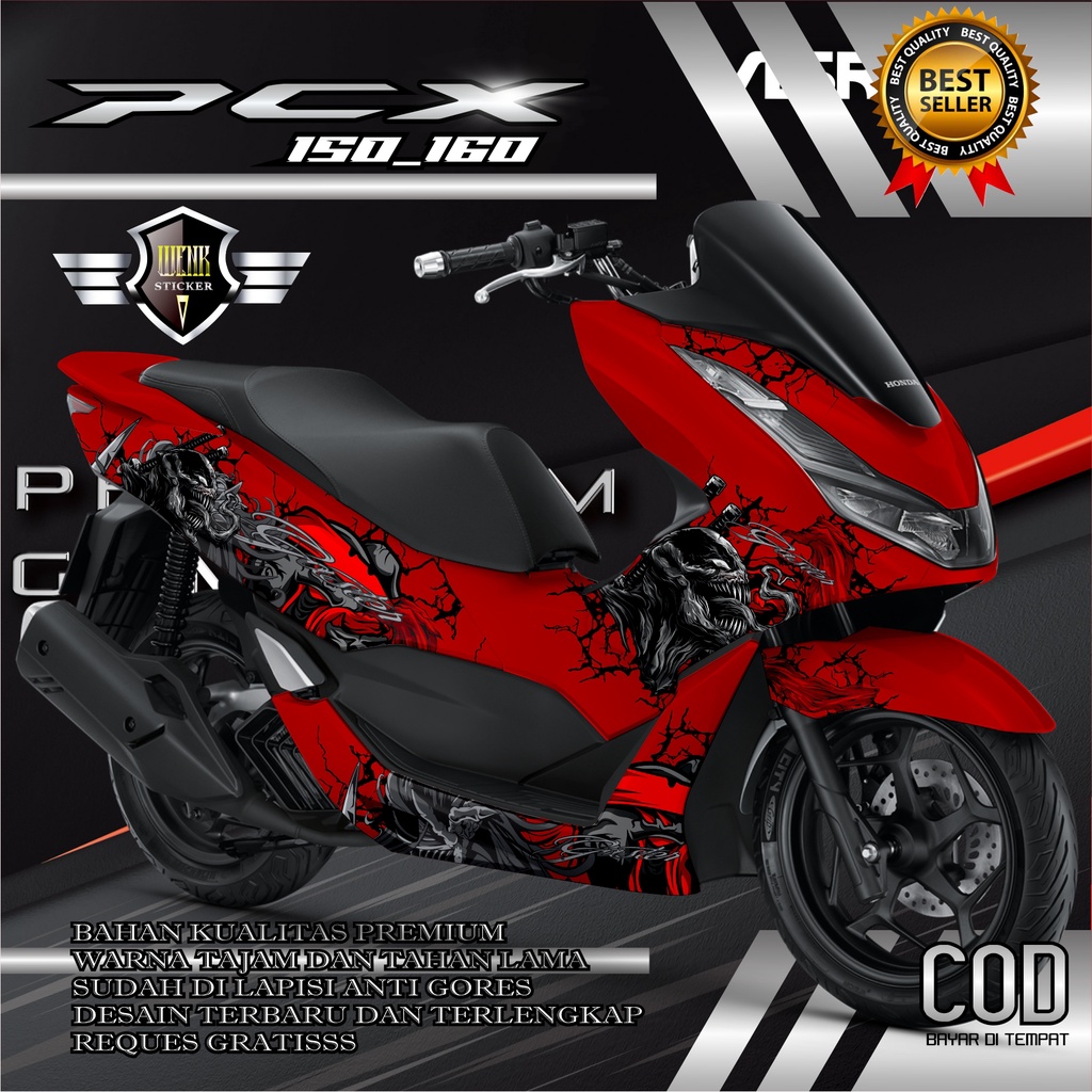 สติ๊กเกอร์ DECAL PCX 150_160 ดีไซน์ VENOM