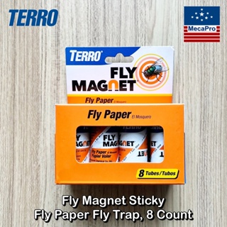 TERRO® T518 Fly Magnet Sticky Fly Paper Fly Trap 8 Count ผลิตภัณฑ์ดักจับแมลง แบบไร้กลิ่น