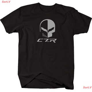 Sort.V 2021 Chevy Corvette C7 Racing Punisher Skull เสื้อยืดลําลองสําหรับผู้ชายผ้าฝ้ายแขนสั้นคอกลมพิมพ์ลาย เสื้อยืดโลโก้