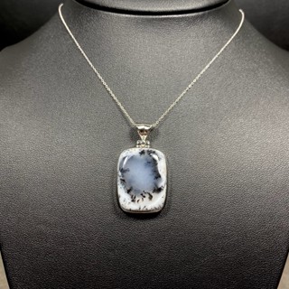 Rare Item 🔥 จี้หินเงินแท้ เดนไดทริกอาเกต (Dendritic Agate Silver Pendant with 925 Silver)