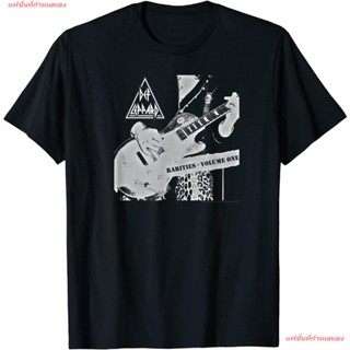 Def Leppard - Rarities T-Shirt เดฟเล็ปเพิร์ด Def Leppard วงร็อค เสื้อยืดผู้หญิง เสื้อยืดผู้ชาย เสื้อยืดคอกลม เสื้อยืดพิม