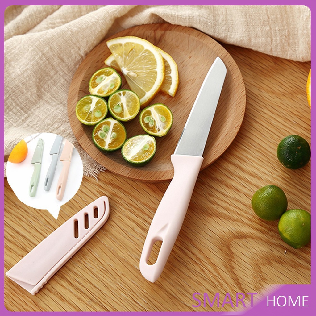 Smileshop มีด มีดปอกผลไม้ มีดเล็ก มีสแตนเลส มีดหั่น มีดทำครัว มีดพกพา มีดหลากสี Fruit Knife