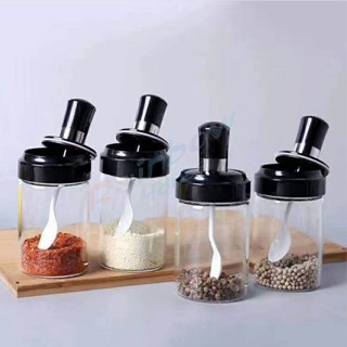 Rainbow โถปรุงรส ได้แก่ มีช้อนและพร้อมฝาปิด โถเกลือ กล่องเครื่องปรุงรส Seasoning jar with spoon and lid