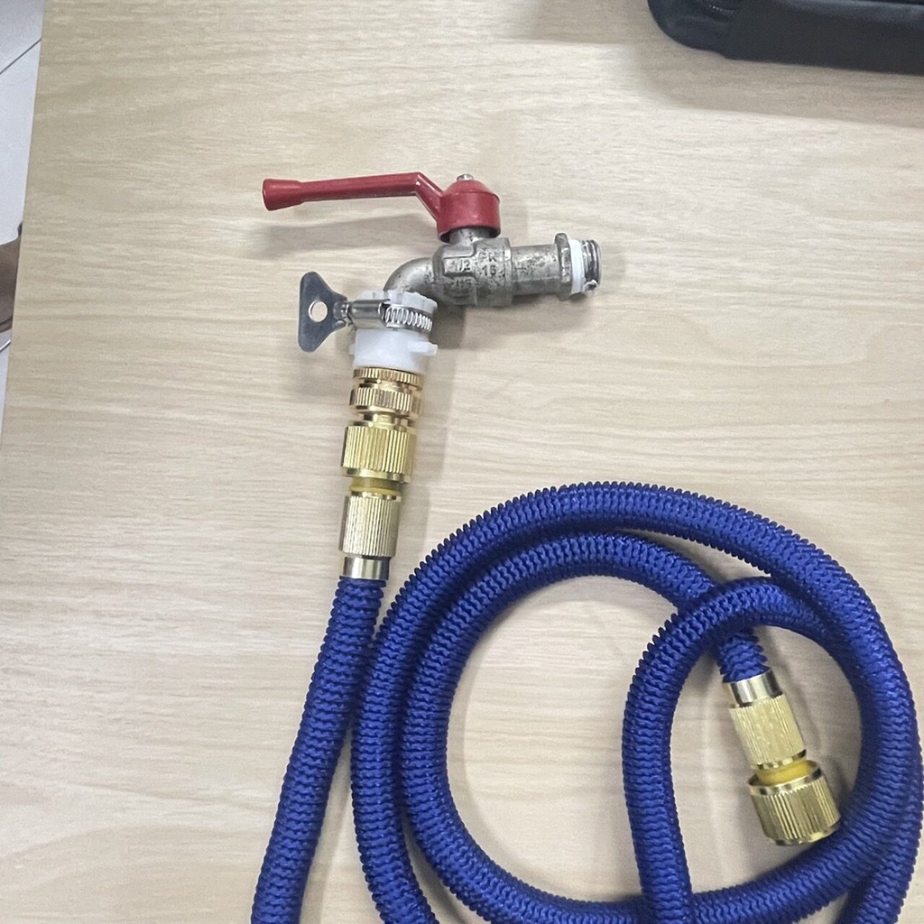 ข้อต่อก็อกน้ำสนาม4หุน แบบไม่มีเกลียวหมุน ต่อเข้ากับสายยางธรรมดา และสายยางยืดหด - รูปที่ 5