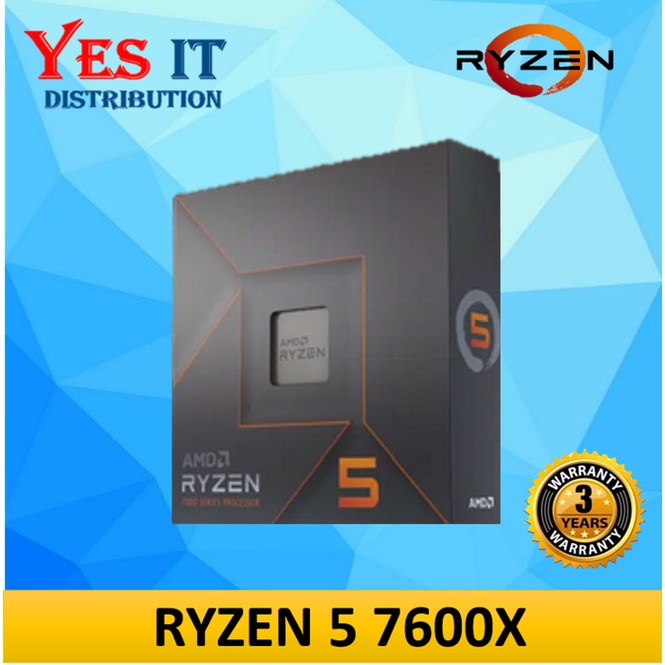 AMD Ryzen 5 7600X 4.7GHz  / 5 7600 3.8GHz  AM5 Desktop CPU Processor