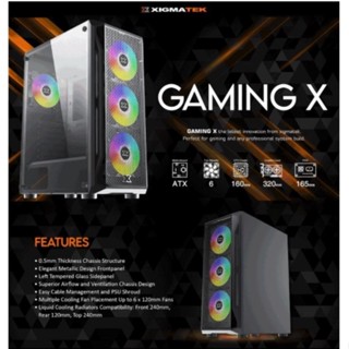 (Gaming X) Xigmatek Computer Case Gaming X (Rain Bow RGB),NPC327,NPC328,VC1812.VC1813