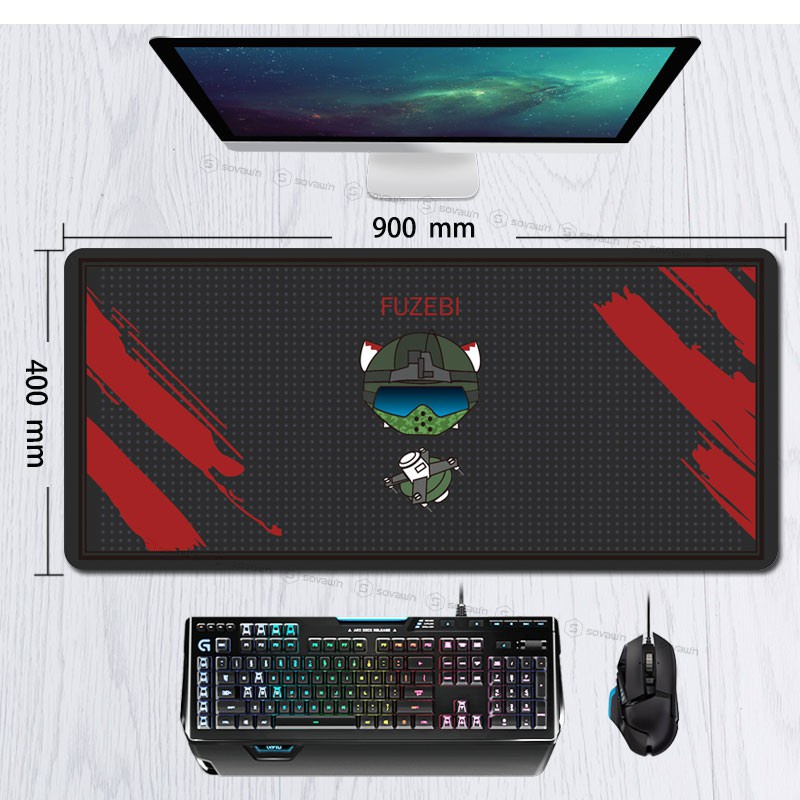 Sowawin 900*400 Rainbow Six Siege FUZE ECHO JAGER MIRA DOKKA แผ่นรองเมาส์เกมมิ่ง #8