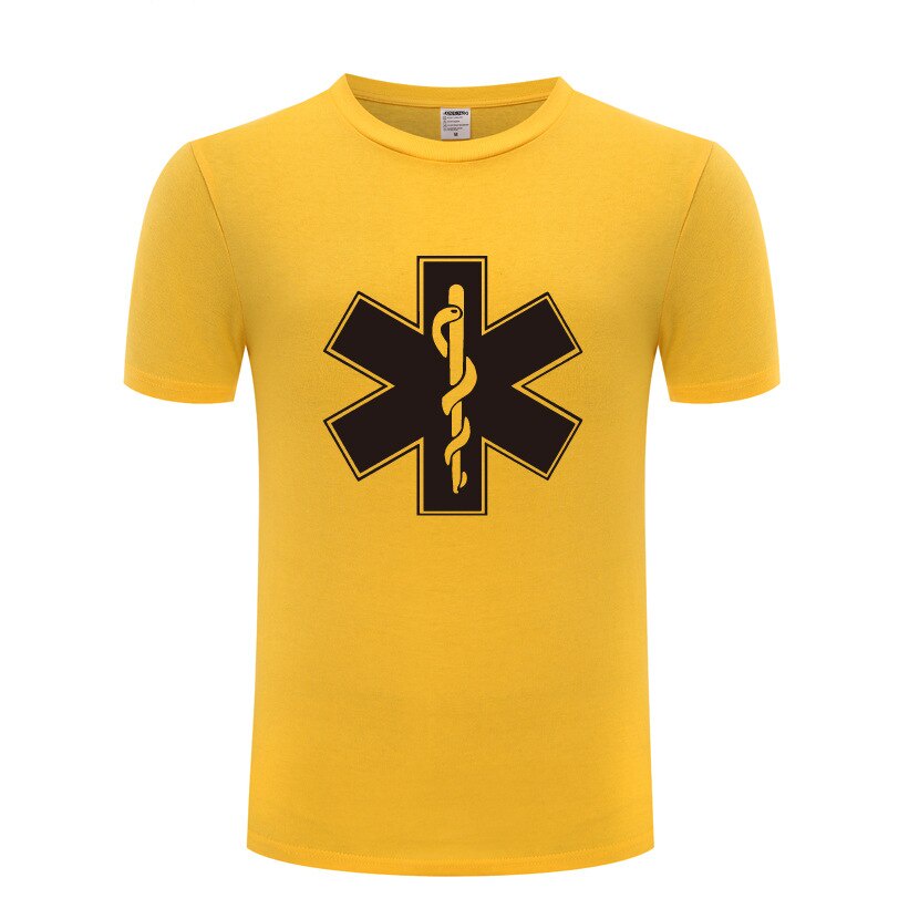 Emt รถพยาบาลฉุกเฉิน T เสื้อผู้ชายแขนสั้น o-คอผ้าฝ้าย tshirt casual hip hop เสื้อยืดออกกําลังกาย stre