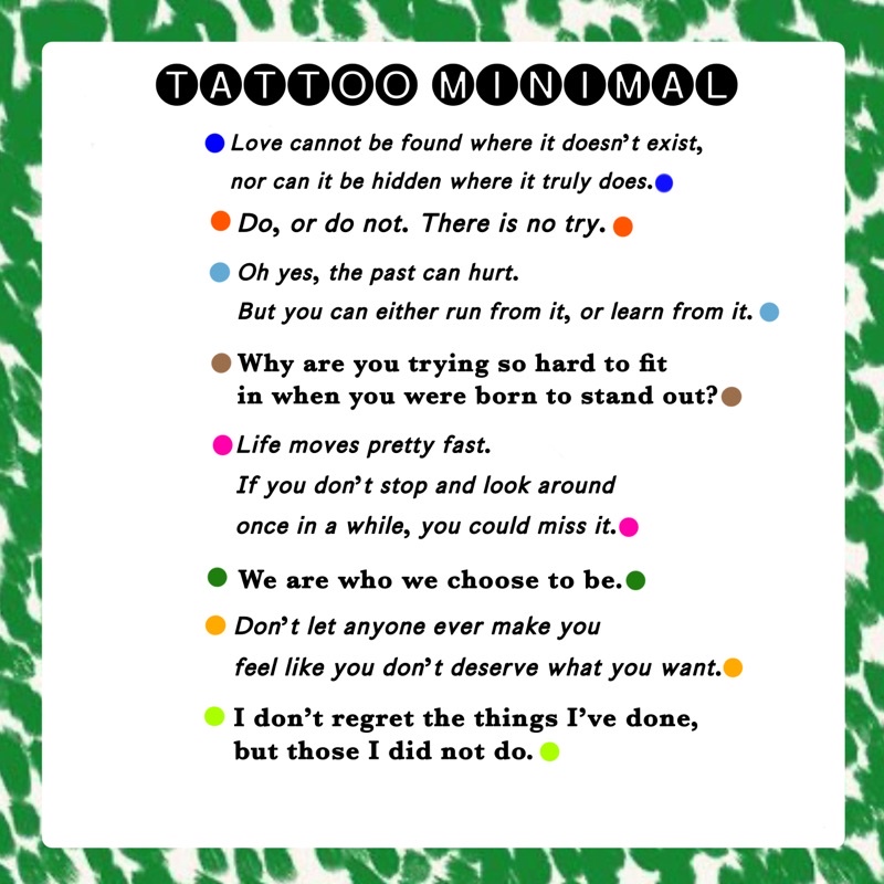 [พร้อมส่ง‼️] Tattoo Minimal Text 🖤