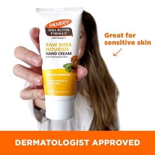 Palmer's Raw Shea Nourish Hand Cream 96G. โลชั่นทาผิวสำหรับทามือ สูตรรอว์เชียร์ ผิวนุ่ม ชุ่มชื้น ครีม ปาล์มเมอร์