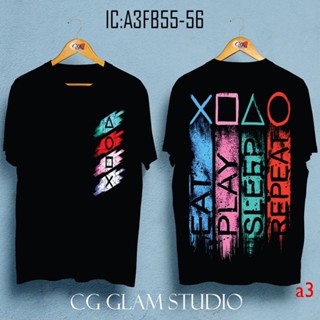 เสื้อยืด ทรงหลวม พิมพ์ลาย GAMER UNISEX A3FB55-56 (A3 PRINT) ไซซ์ S M L XL XXL