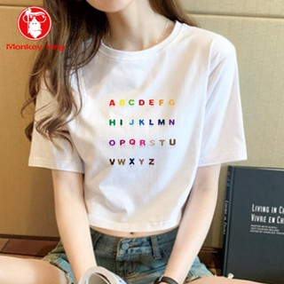 เสื้อยืดสีพื้น - ลิงคิงคอตตอนขนาดบวก tshirt สําหรับผู้หญิงในการขายกราฟิกพิมพ์ท็อปส์ซูขนาดใหญ่ ACM31